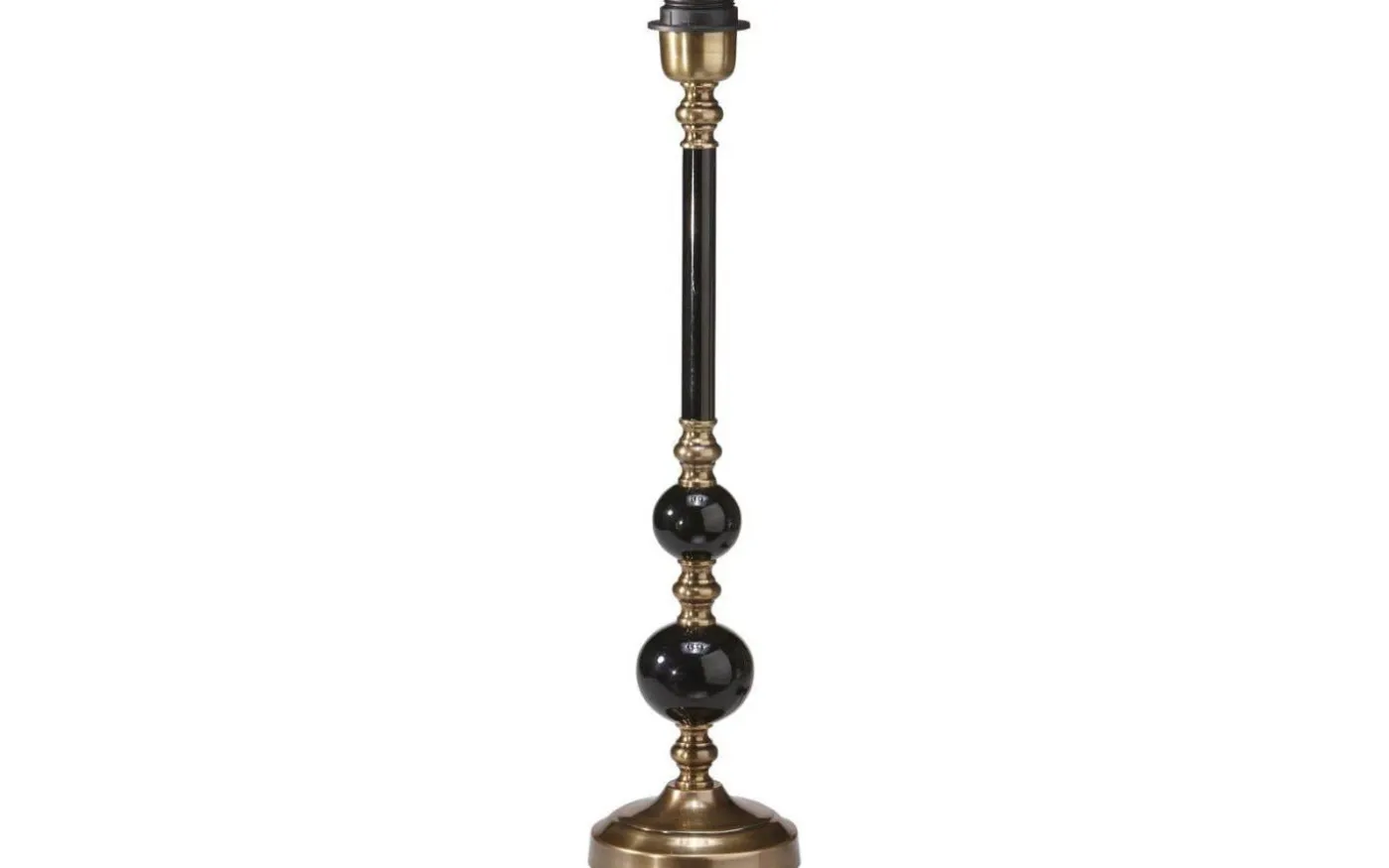 Abbey Lampfot 50cm Svart/Antikmässing