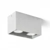 Agate II Takspotlight Borstad aluminium 2xGU10