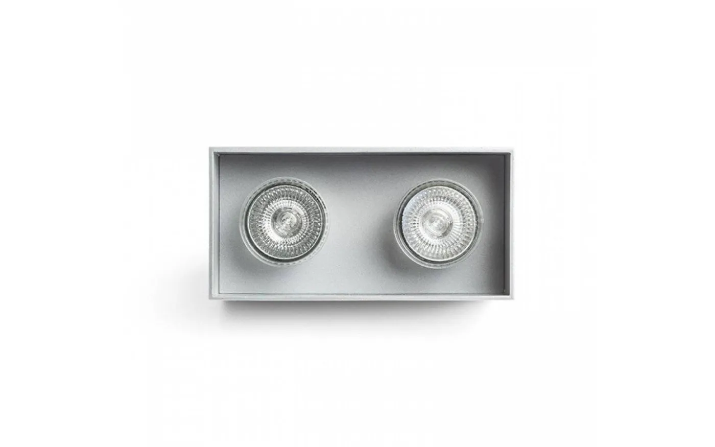 Agate II Takspotlight Borstad aluminium 2xGU10