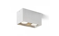 Agate II Takspotlight Borstad aluminium 2xGU10
