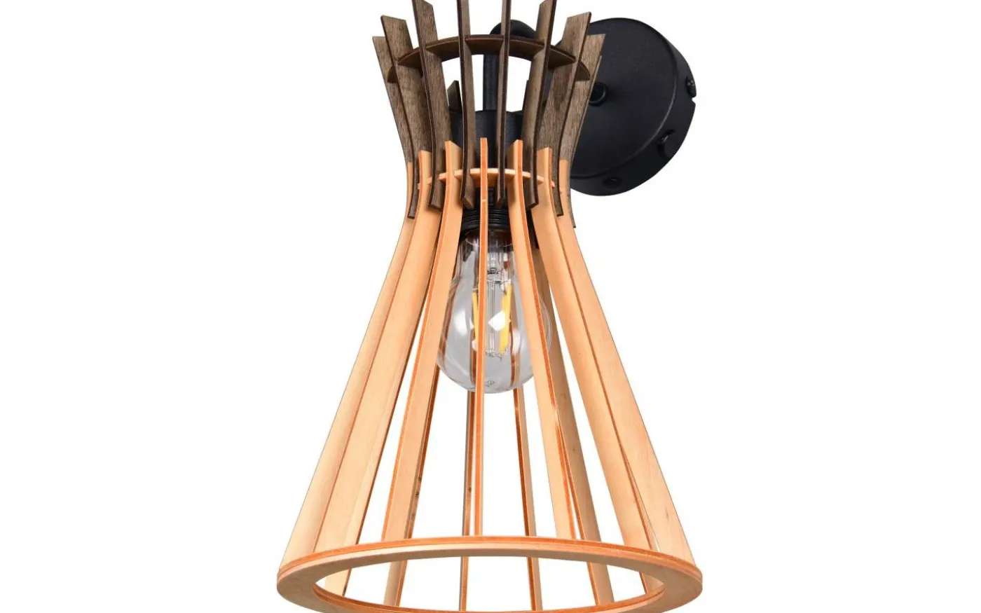 Alice Vägglampa E27 naturfärg/trä