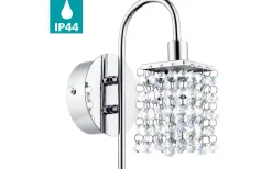 Almonte Vägglampa Kristall G9 LED 3000K 3W Krom IP44