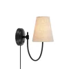 Amar Vägglampa Svart/Beige