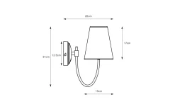 Amar Vägglampa Svart/Beige