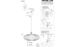 Arcos Taklampa 50cm Svart