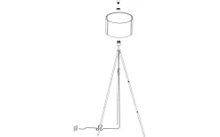 Arnhem Golvlampa 151cm Vit/Beige