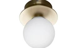 Art Deco Plafond/Vägglampa 16cm Borstad Mässing IP44