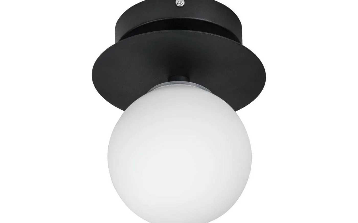 Art Deco Plafond/Vägglampa 24cm Svart/Vit IP44