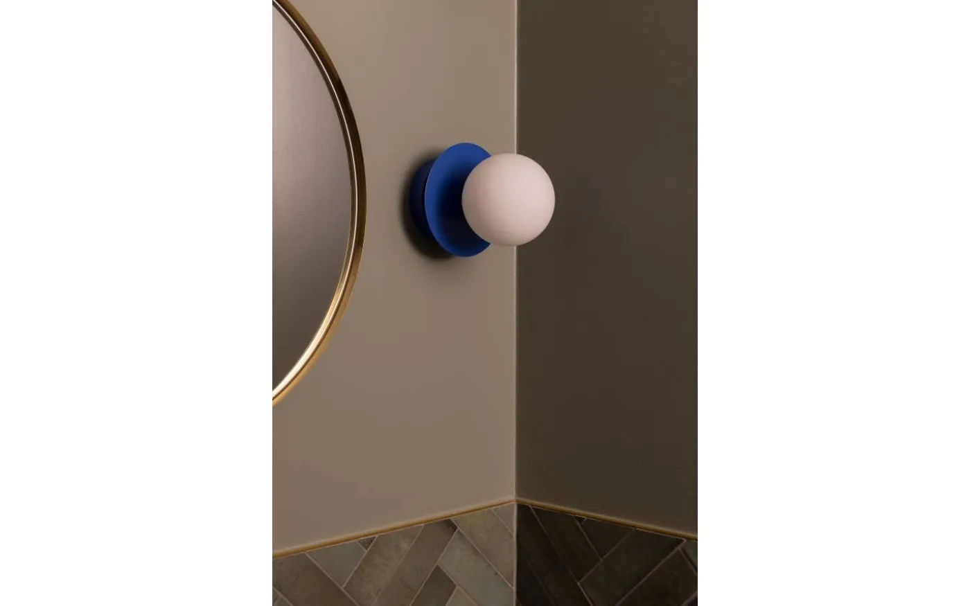 Art Deco Vägglampa/Plafond Blå/Vit IP44