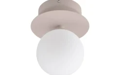 Art Deco Vägglampa/Plafond 16cm IP44 Mud/Vit