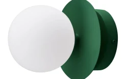 Art Deco Vägglampa/Plafond Grön/Vit IP44