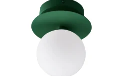 Art Deco Vägglampa/Plafond Grön/Vit IP44