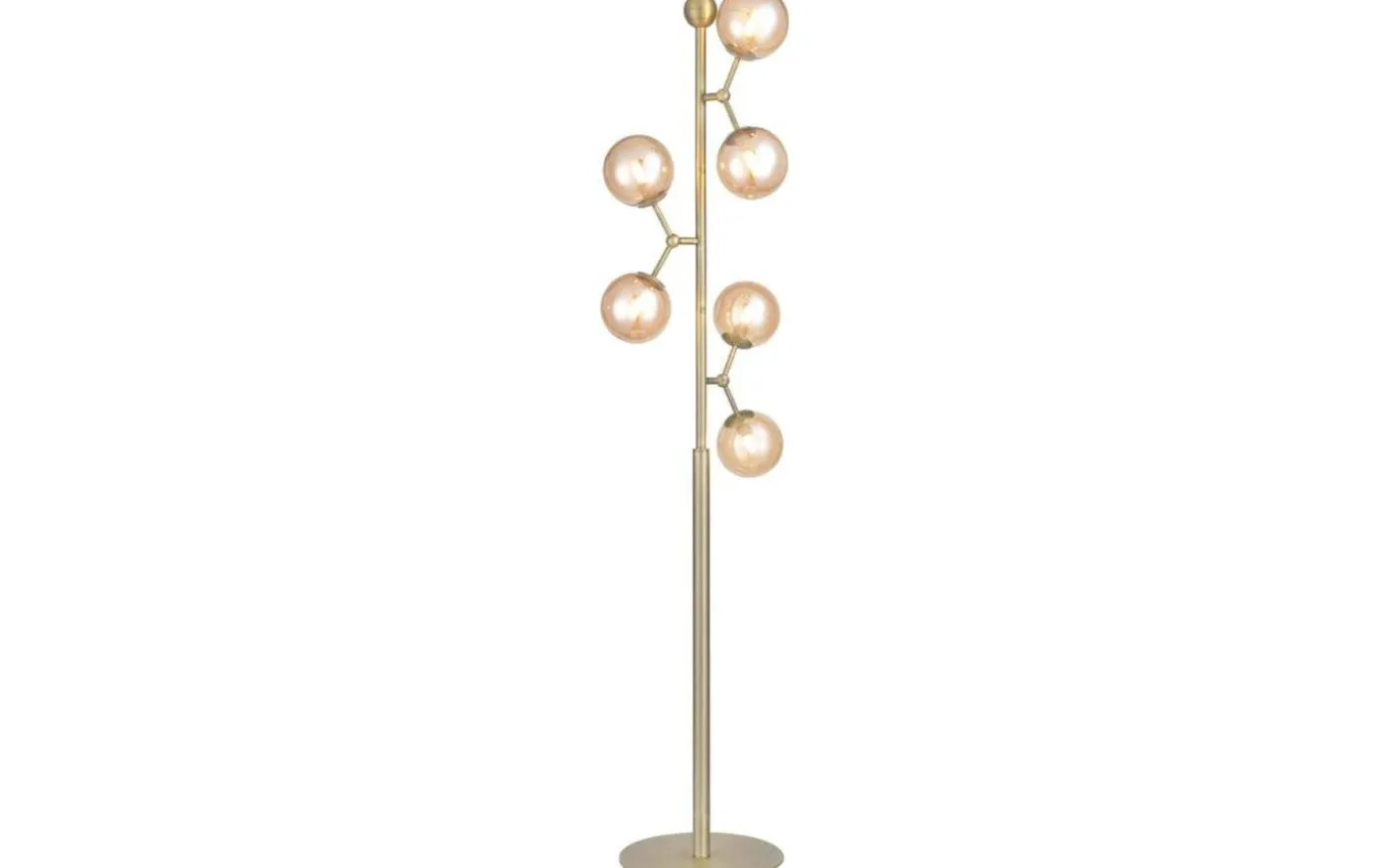 Atom Golvlampa 155cm Antik Mässing/Amber
