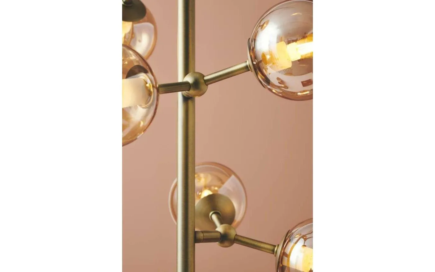Atom Golvlampa 155cm Antik Mässing/Amber