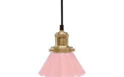 August Veckad Fönsterlampa 15cm Mässing/Rosa