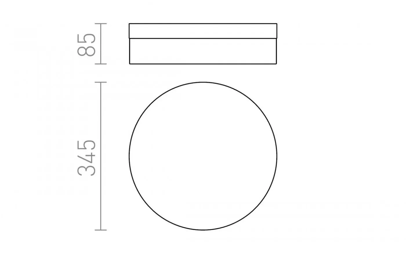 AWe Plafond 33cm Matt Nickel 21W LED 3000K IP44