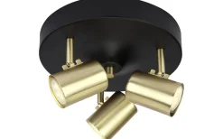 Balder Takspotlight 25cm Svart/Matt Mässing
