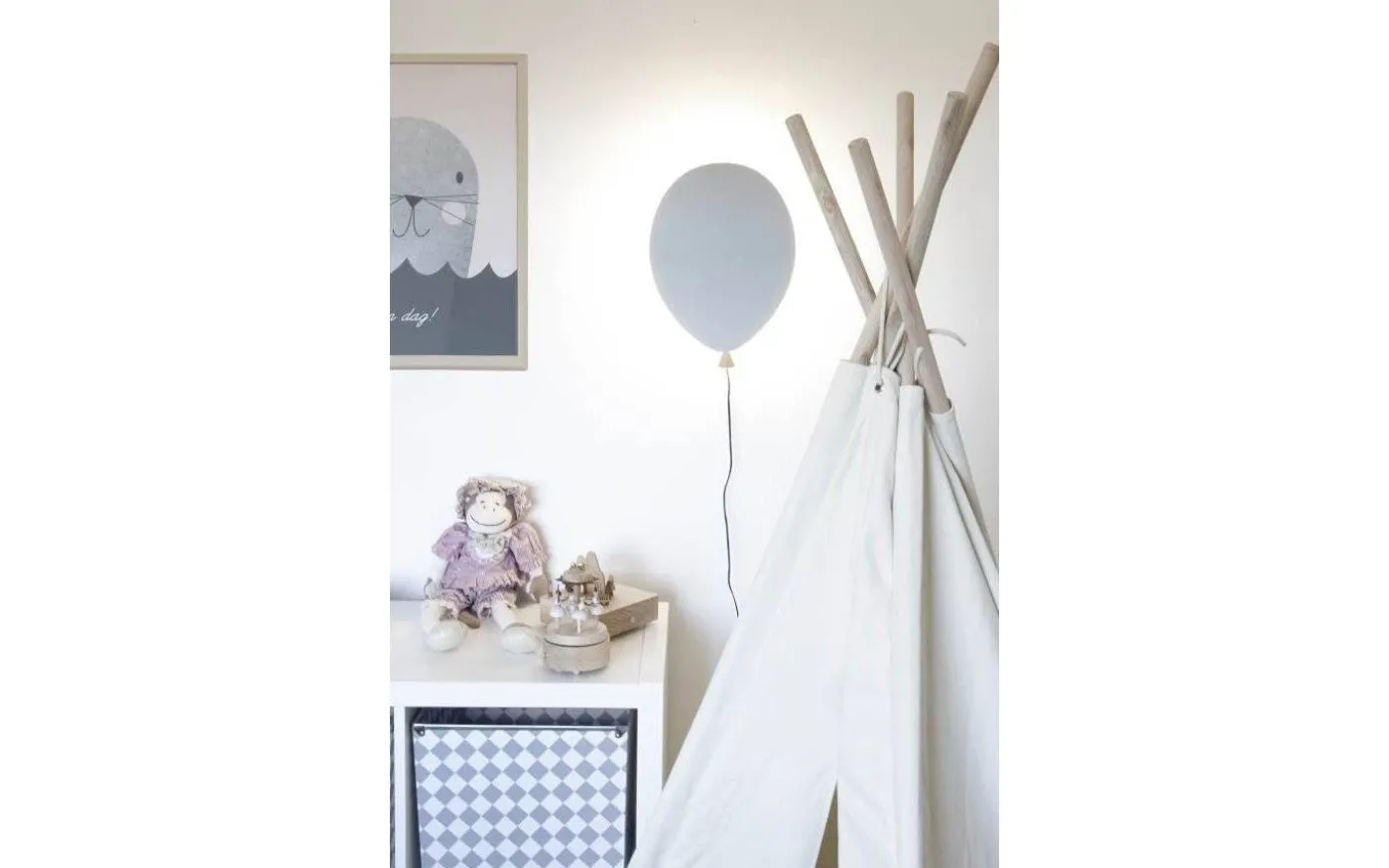 Balloon Vägglampa 35cm LED 6W Grå