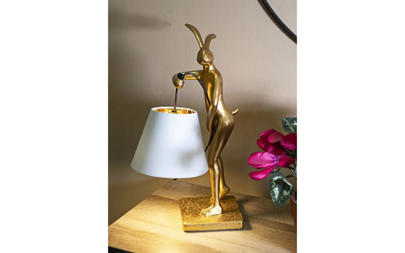 Barca Bordslampa Kanin 47cm Guld