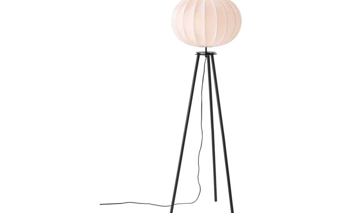 Base Tripod Golvlampa 125cm Matt Svart/Vit