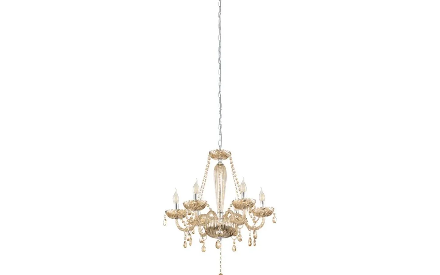 Basilano Kristallkrona 6-Arm 72cm Konjak