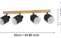 Batallas Takspotlight 63cm Svart