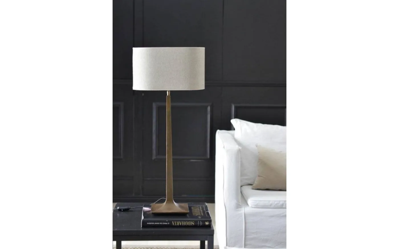 Belcourt Lampfot 70cm Antik Mässing