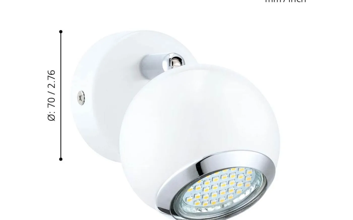 Bimeda Vägglampa LED 3000K 2,8W Vit