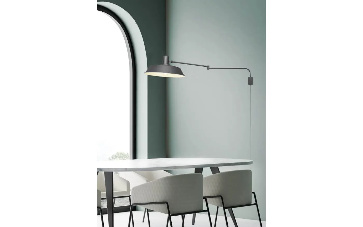 Bolder Vägglampa E27 mattsvart