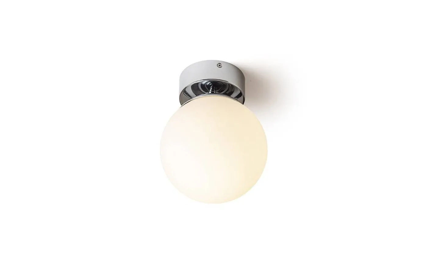 Bolly Plafond 17cm Opal/Krom IP44