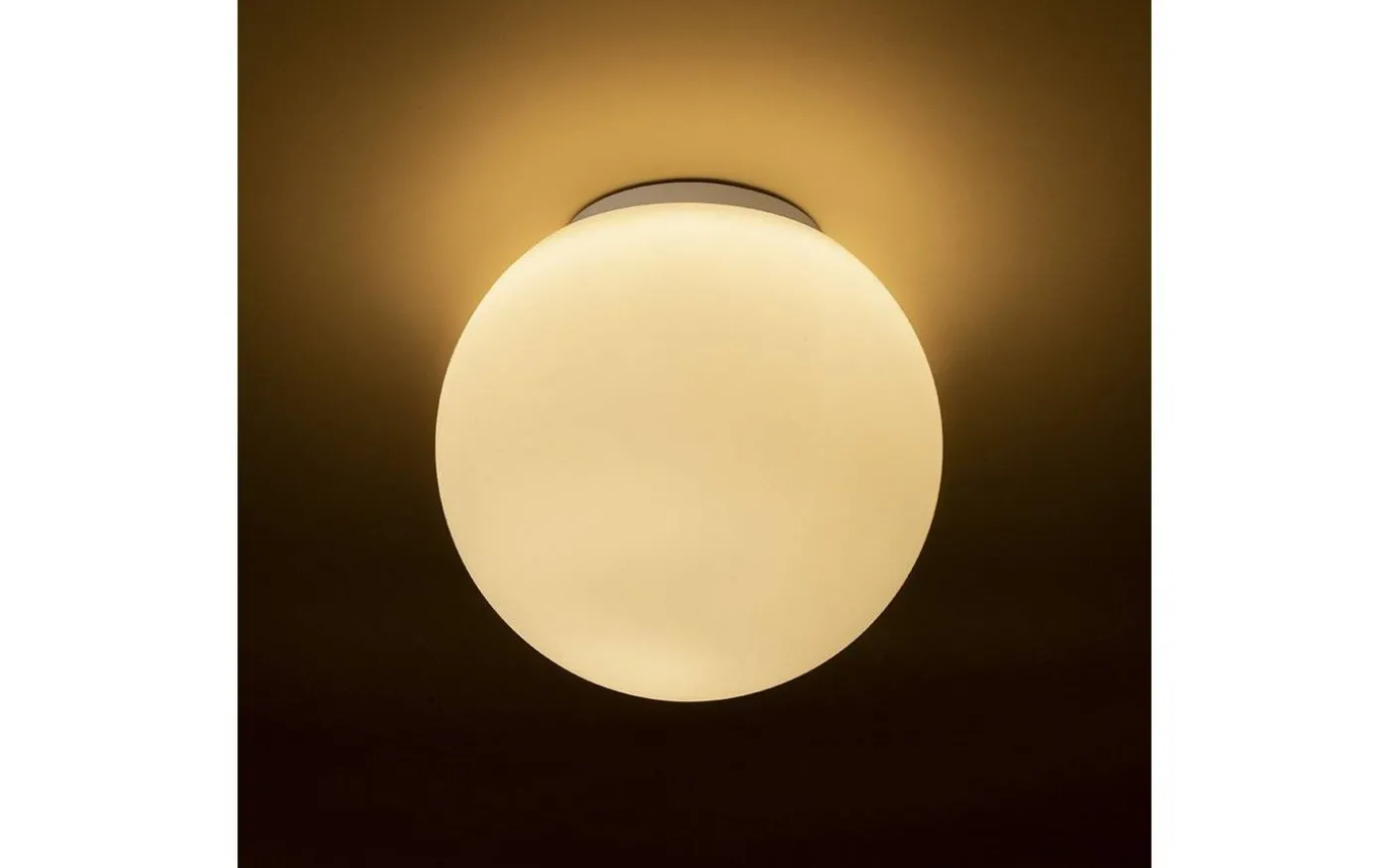 Bolly Plafond 26cm Opal/Krom IP44