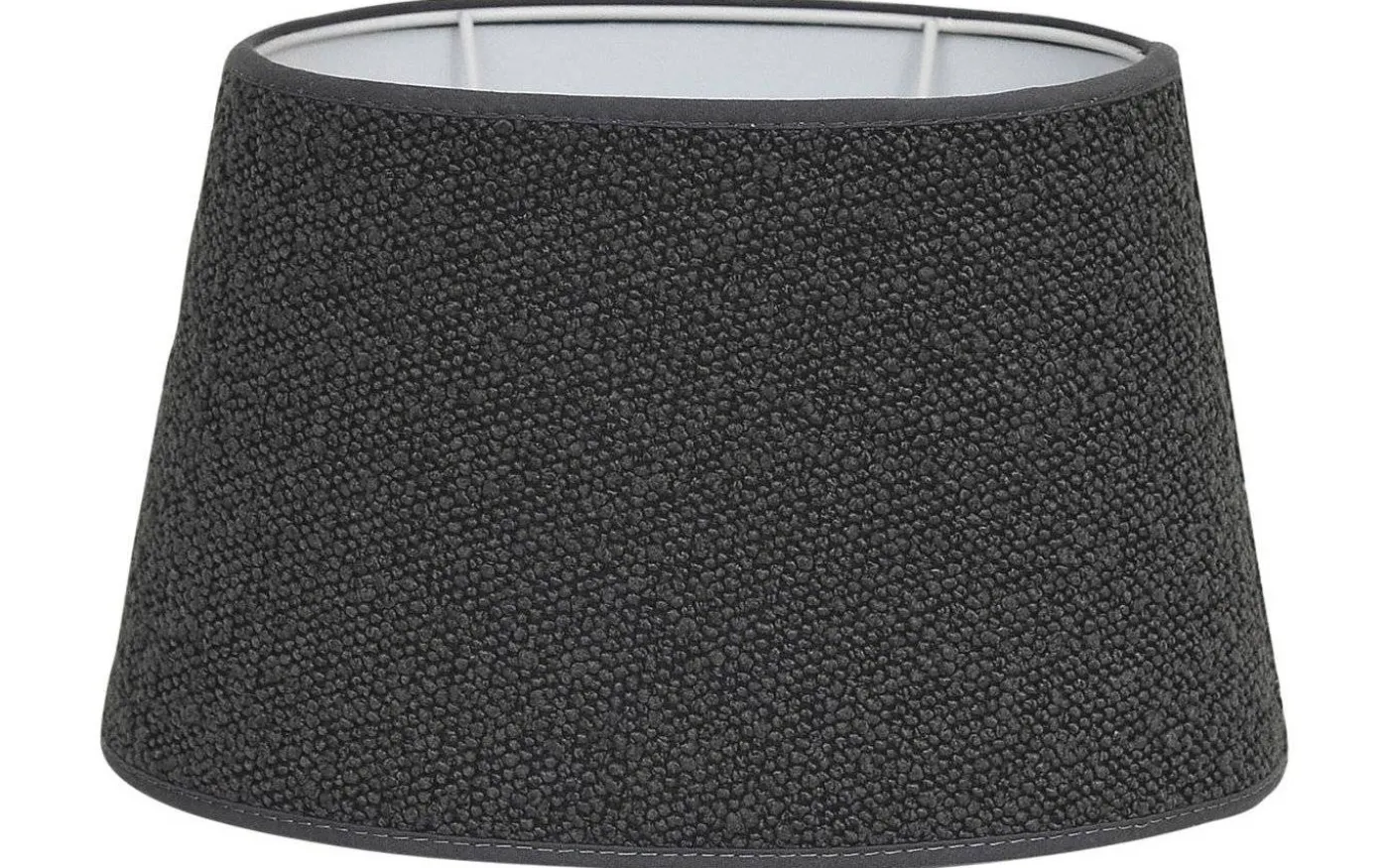 Boucle Lampskärm Oval 25cm Antracitgrå