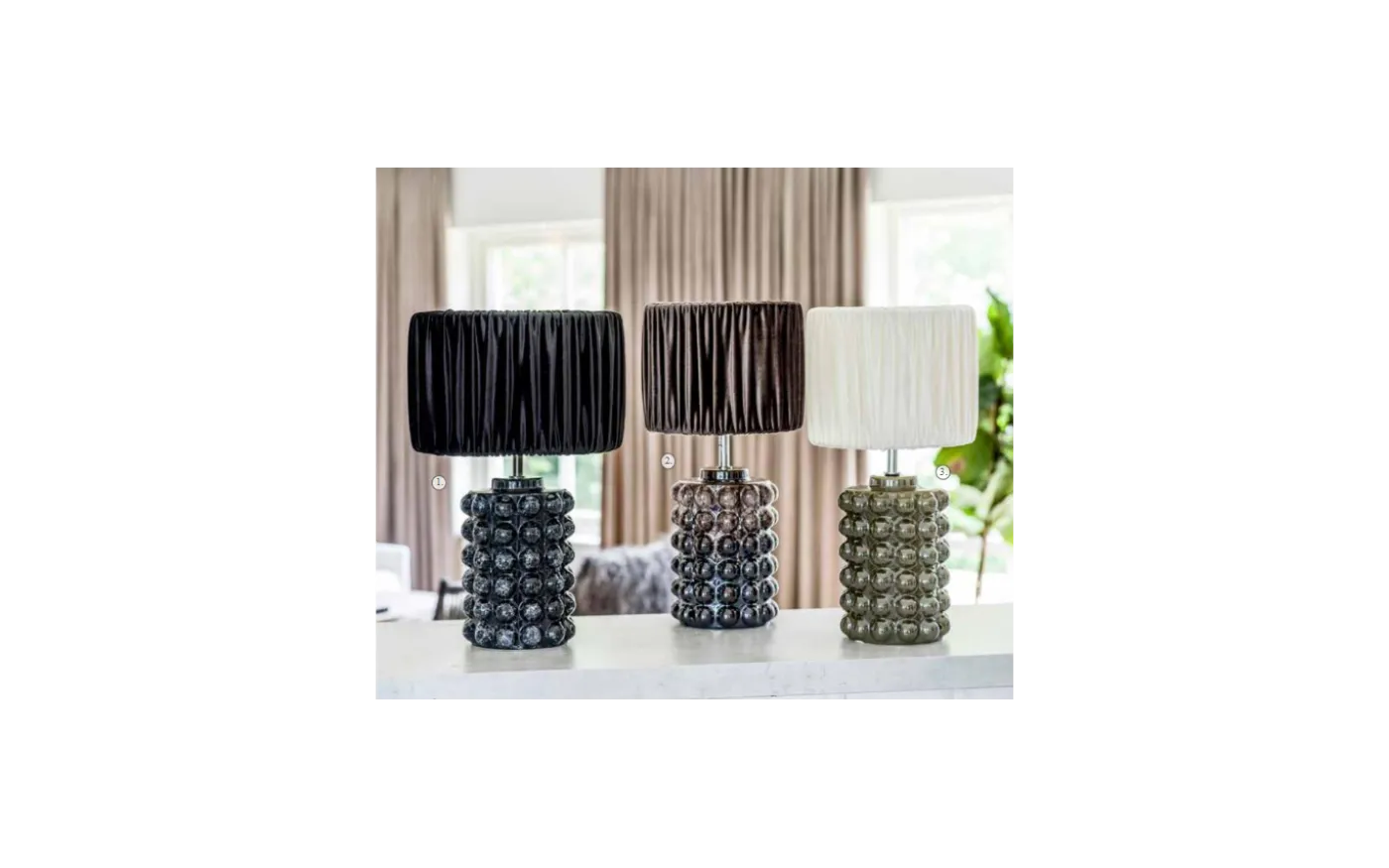 Bubbels Lampfot 29cm Black Marble
