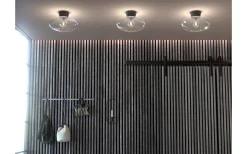 Bullo Plafond 38cm Mattsvart/Klarglas