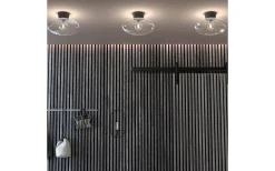 Bullo Plafond 38cm Mattsvart/Klarglas