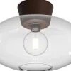 Bullo Plafond 38cm Oxid/Klarglas