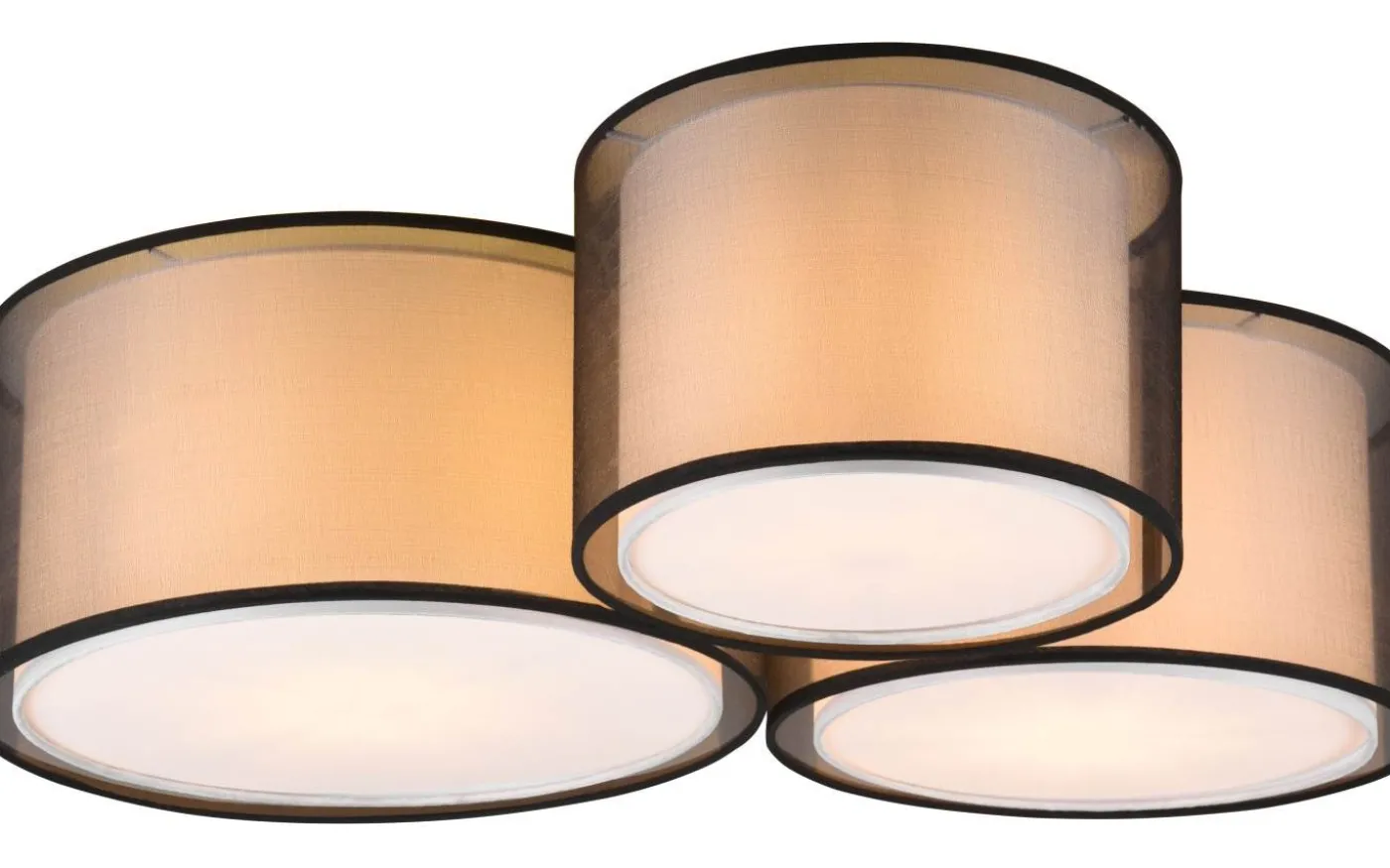 Burton Plafond 3-delad E27 mattsvart