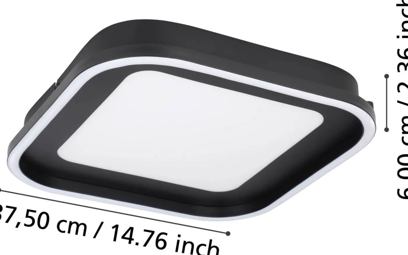 Calagrano Plafond 37,5cm LED 3000-6500K 21W med Fjärrkontroll Svart