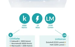 Calemar-S Plafond 99cm LED 4000K 19W Vit