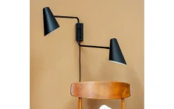 Cale Vägglampa Svart med 2 Stavar