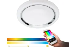 Capasso Plafond 34cm Eglo Connect LED 2700-6500K + RGB 17W Vit