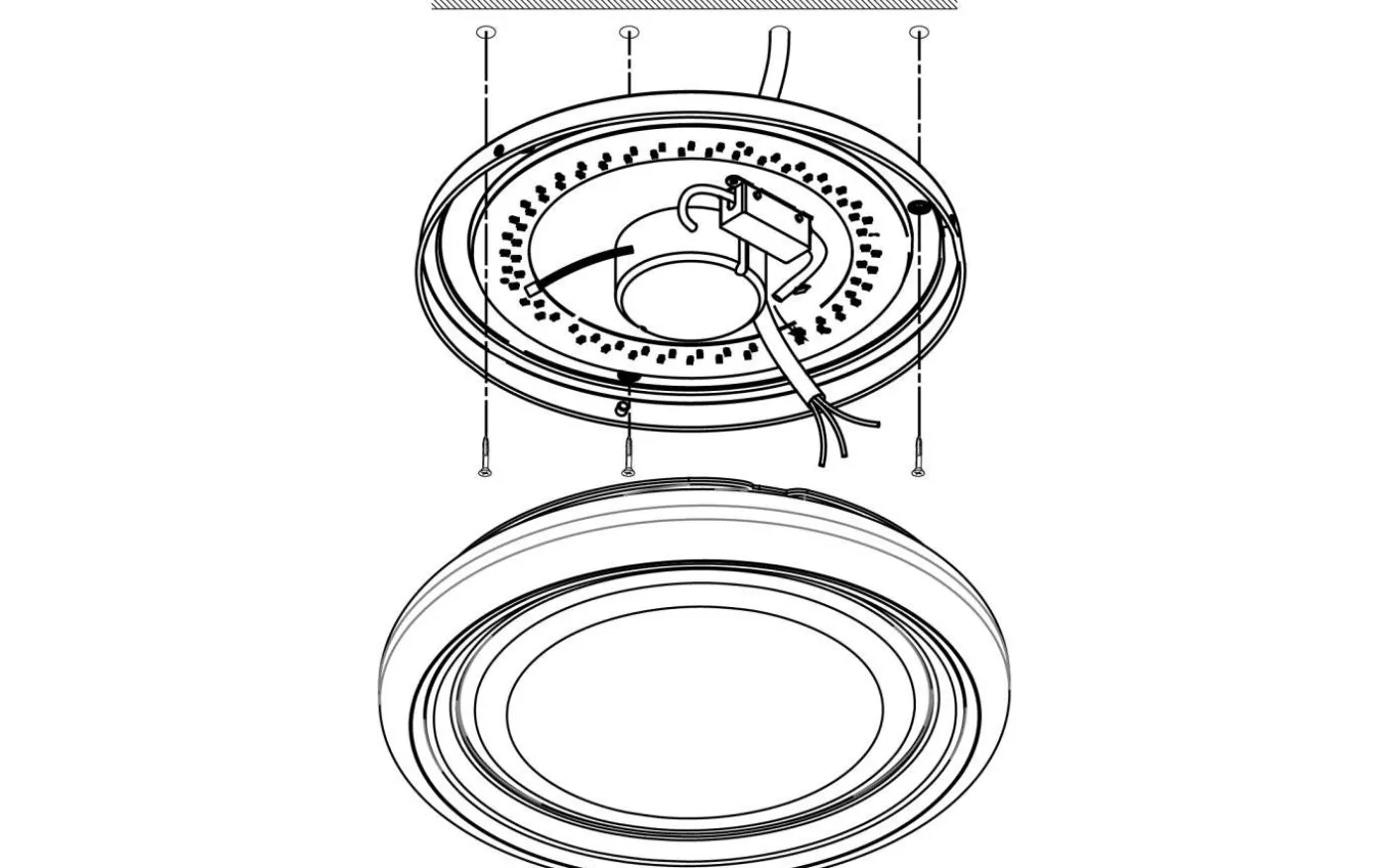 Capasso Plafond 34cm Eglo Connect LED 2700-6500K + RGB 17W Vit