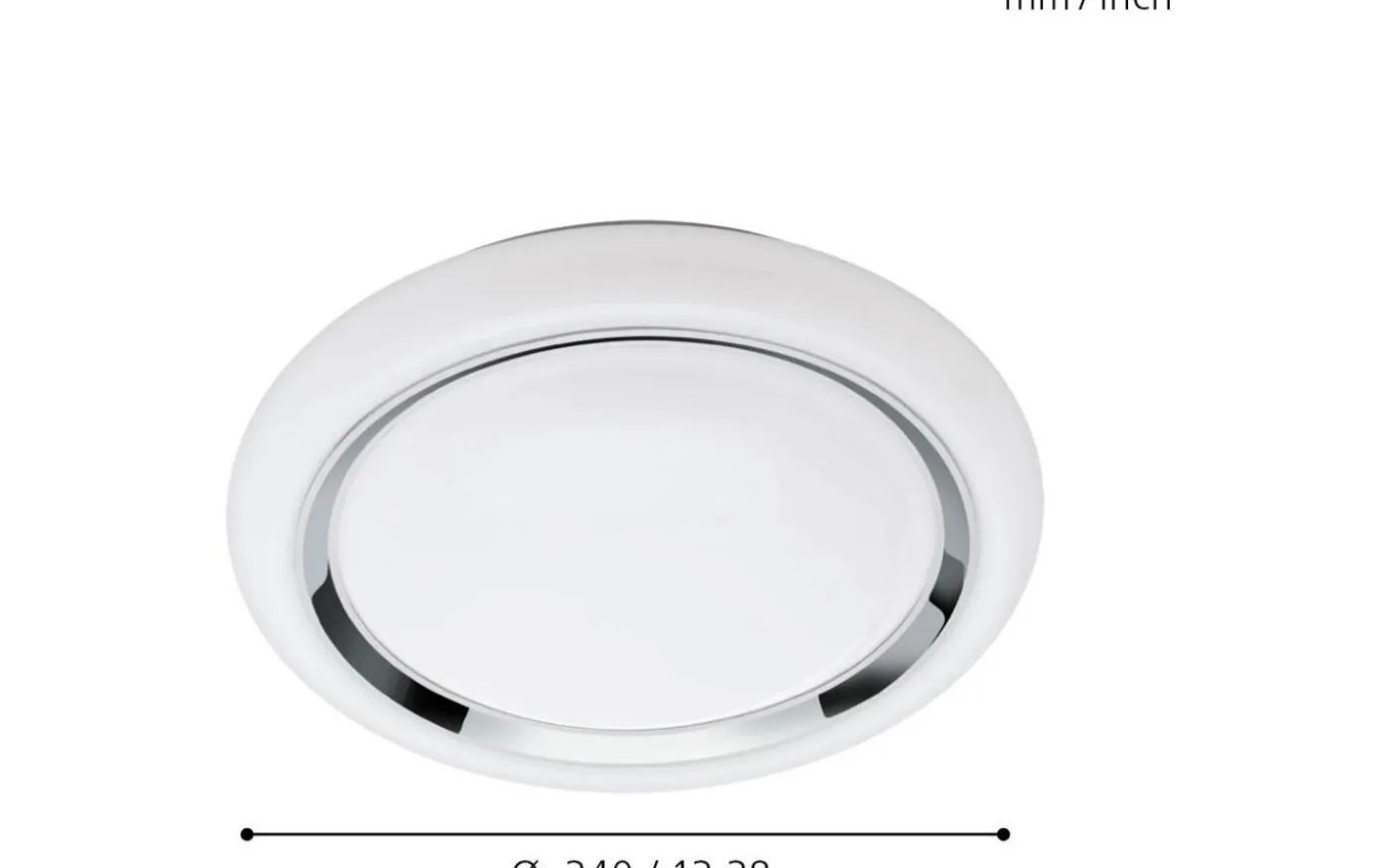 Capasso Plafond 34cm Eglo Connect LED 2700-6500K + RGB 17W Vit