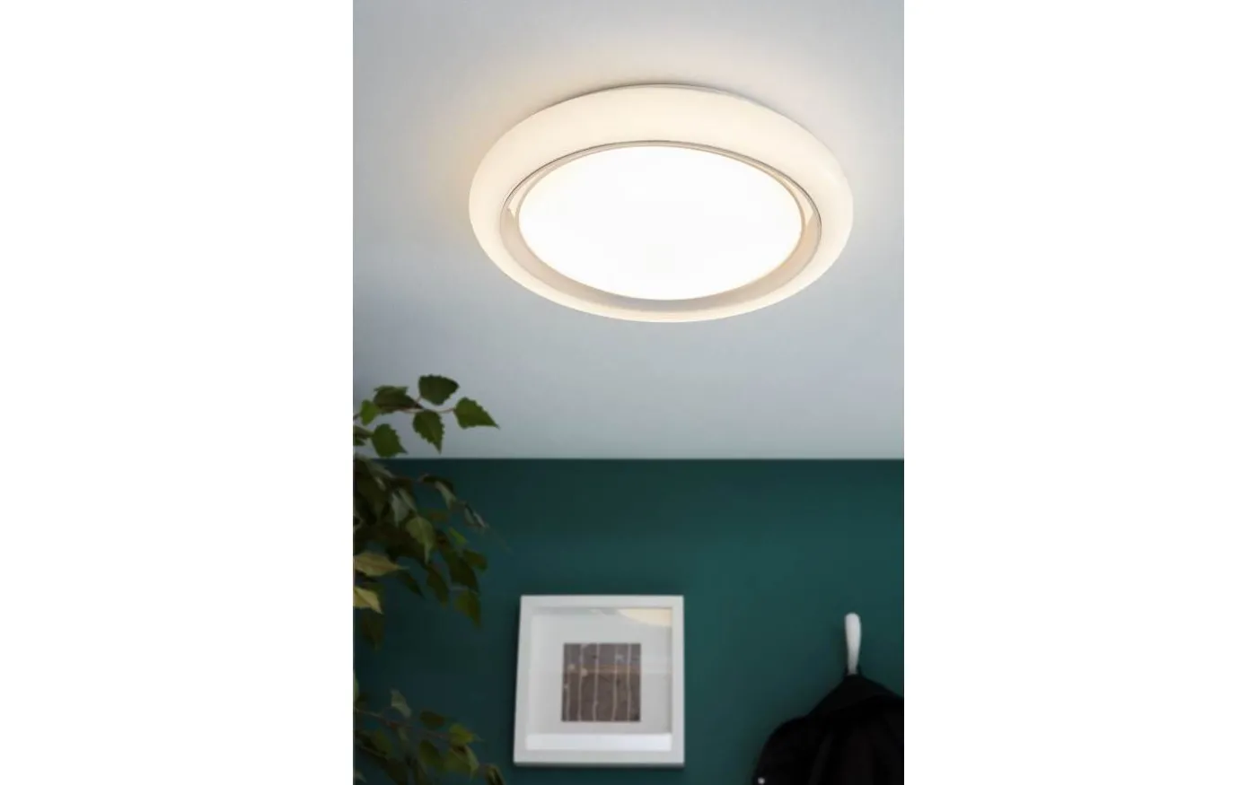 Capasso Plafond 40cm LED 3000K 20W Vit/Krom