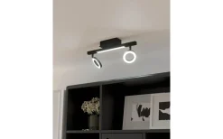 Cardillio 2 Takspotlight 39cm LED 3000K 2x3,2W + 3,3W Svart
