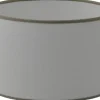 Carolin Cylinder Lampskärm Hög Ø25cm Vit, Sandfärgat Band