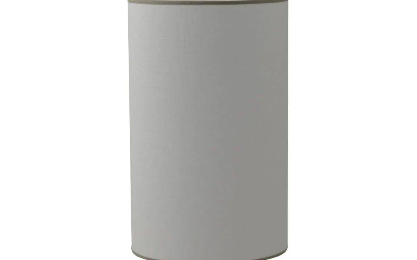 Carolin Cylinder Lampskärm Hög Ø25cm Vit, Sandfärgat Band