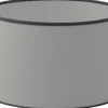Carolin Cylinder Lampskärm Hög Ø25cm Vit, Grått Band