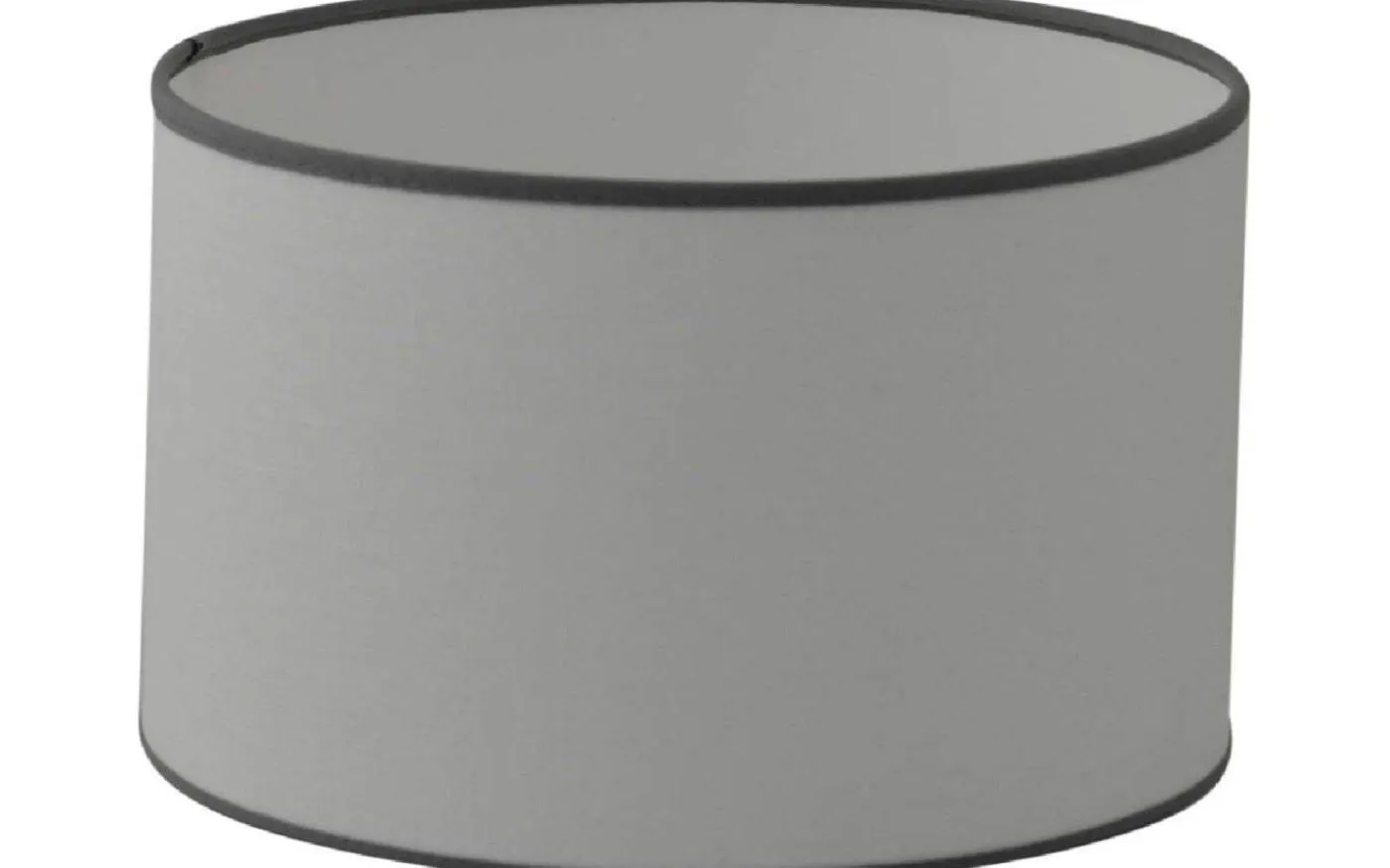Carolin Cylinder Lampskärm Hög Ø25cm Vit, Grått Band