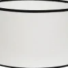 Carolin Cylinder Lampskärm Hög Ø25cm Vit, Svart Band